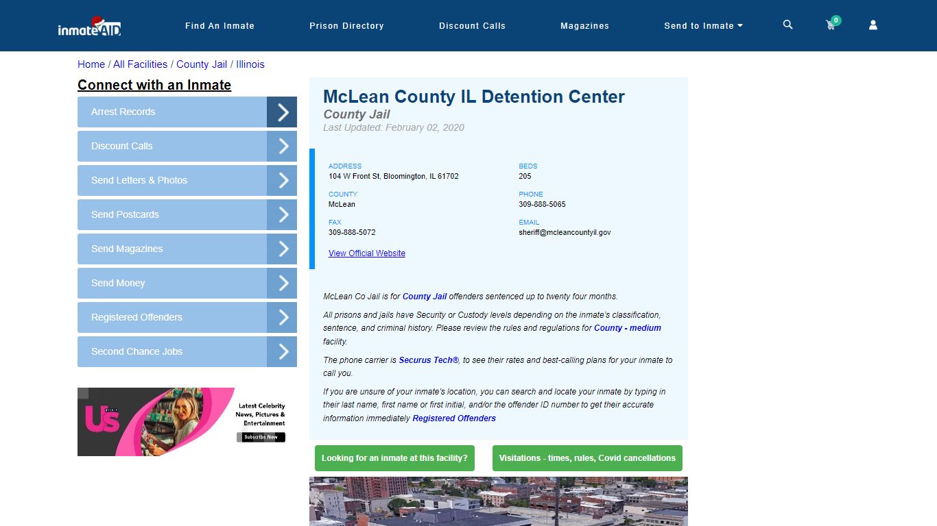 McLean County IL Detention Center - Inmate Locator - Bloomington, IL