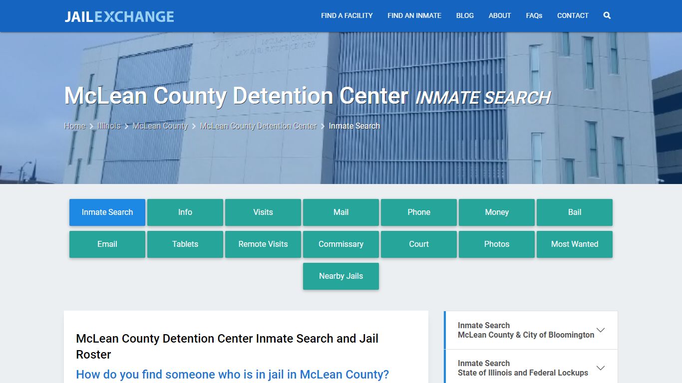 McLean County Detention Center Inmate Search - Jail Exchange