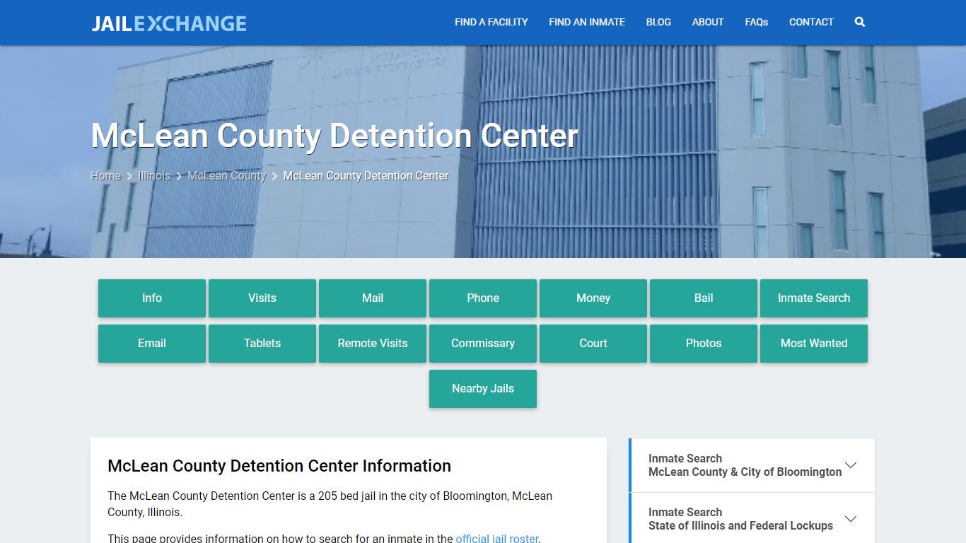 McLean County Detention Center, IL Inmate Search, Information